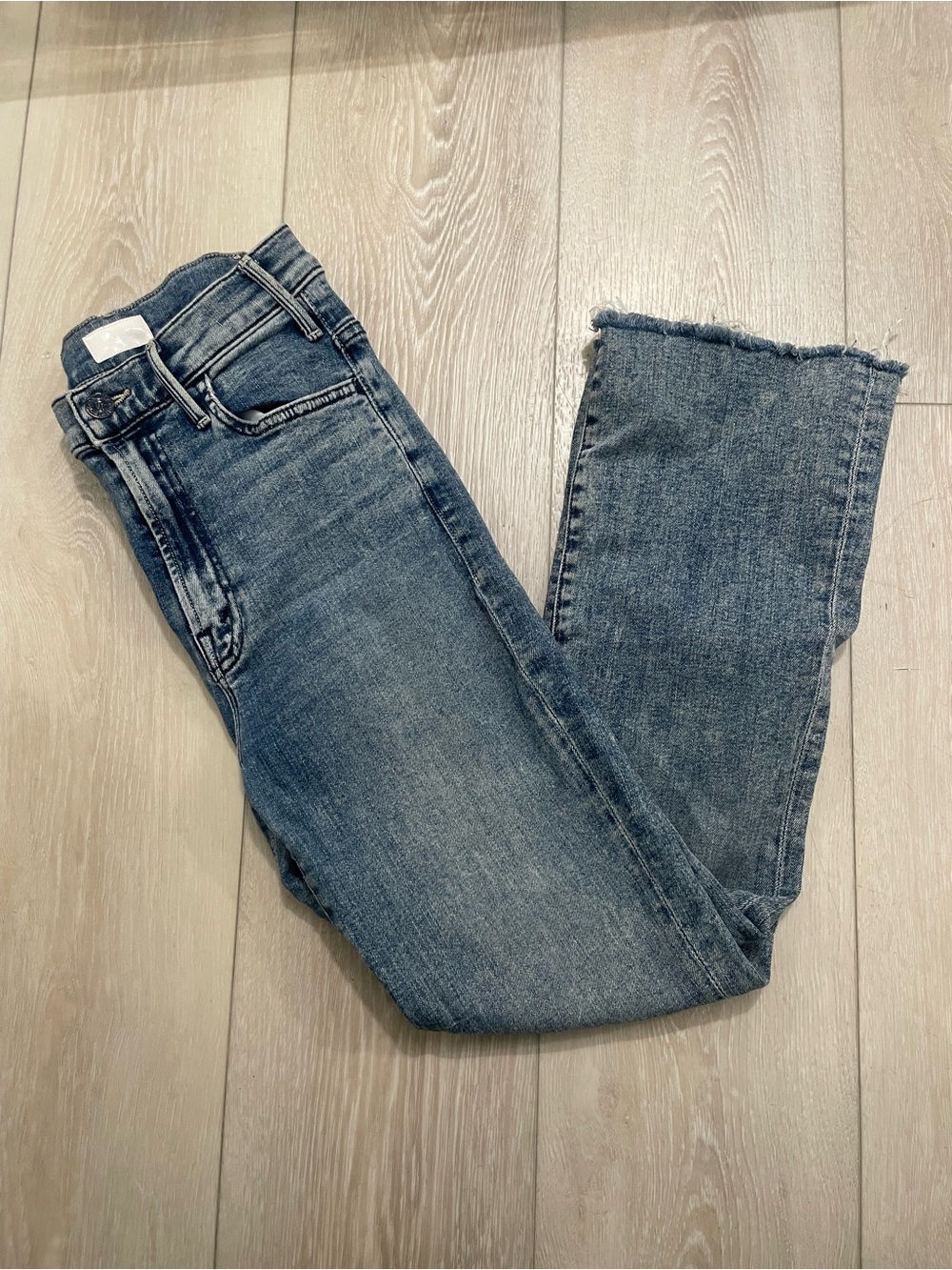 MOTHER the hustler ankle fray jeans